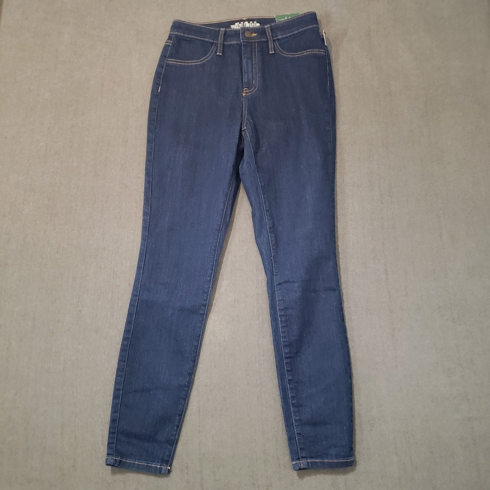 Wild‎ Fable Size 4 High-Rise Skinny Jeans Dark Denim Wash Women's New
